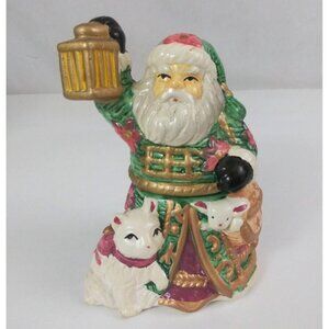 The Seasons Collection Santa Holding Lantern Christmas Salt & Pepper Shakers